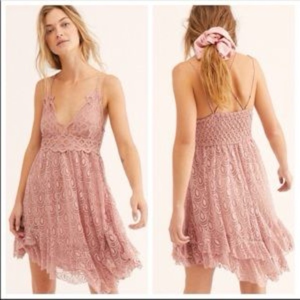 Free People Adella Burnout Slip Dress